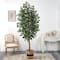 8ft. Ficus Artificial Tree in Handmade Natural Cotton Planter